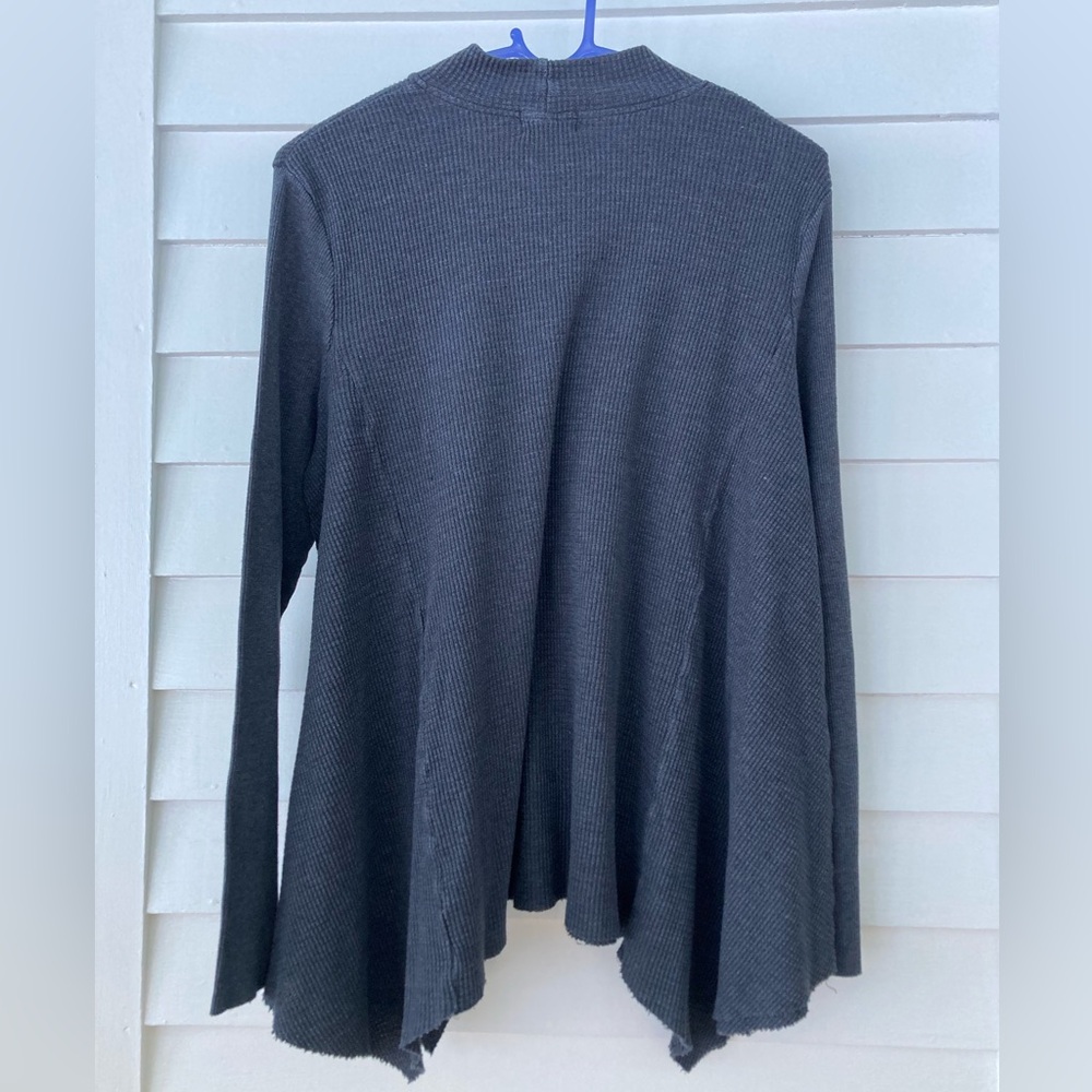 Anthropologie | T.La Sloane Thermal Tunic Carbon Grey Size L - Picture 7 of 9